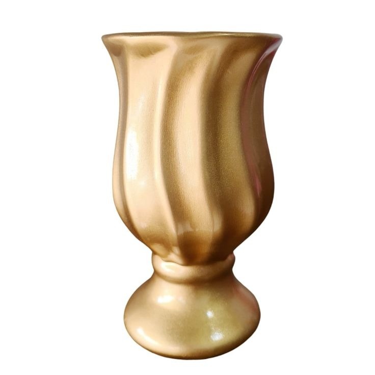 Vaso Torcido Dourado P - Tia Sô Festas 