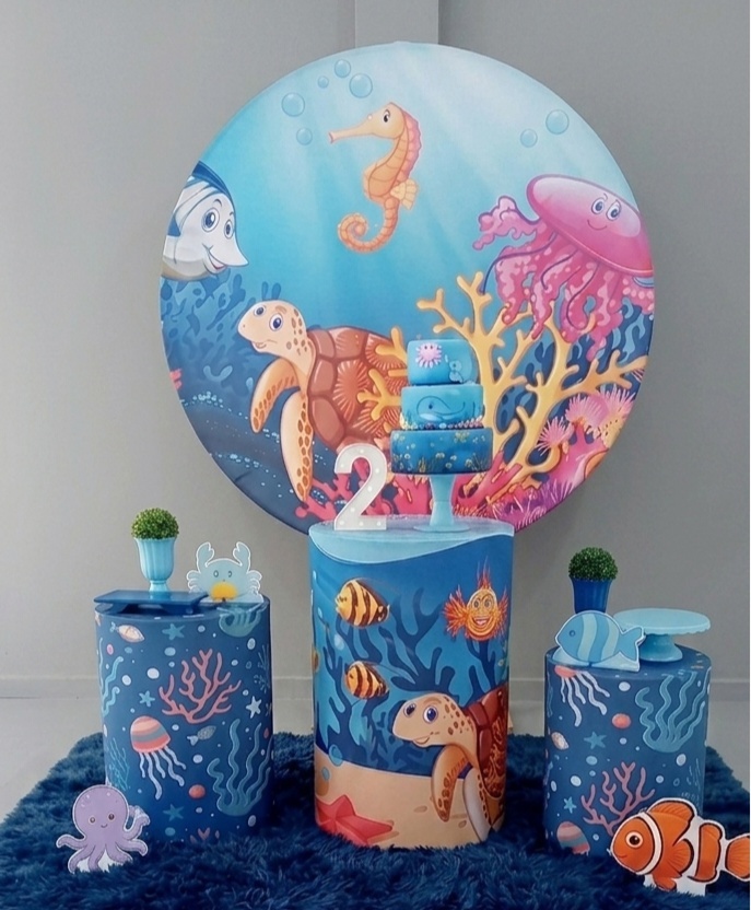 Kit Fundo Do Mar P - Mary decorações 