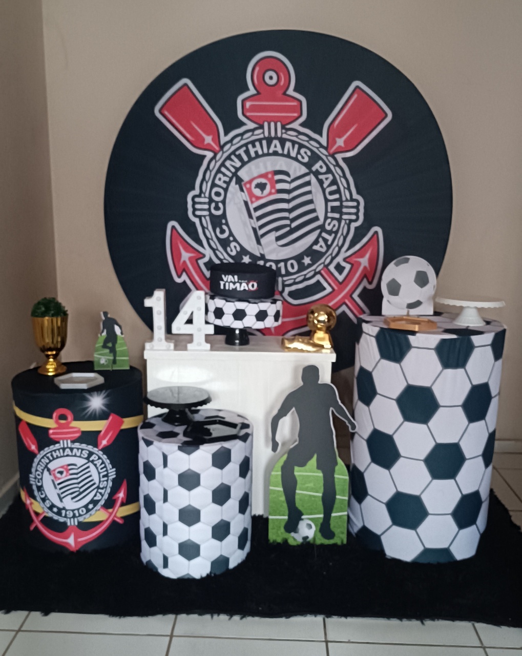 Futebol Kit 3 Corinthians  - Mary decorações 