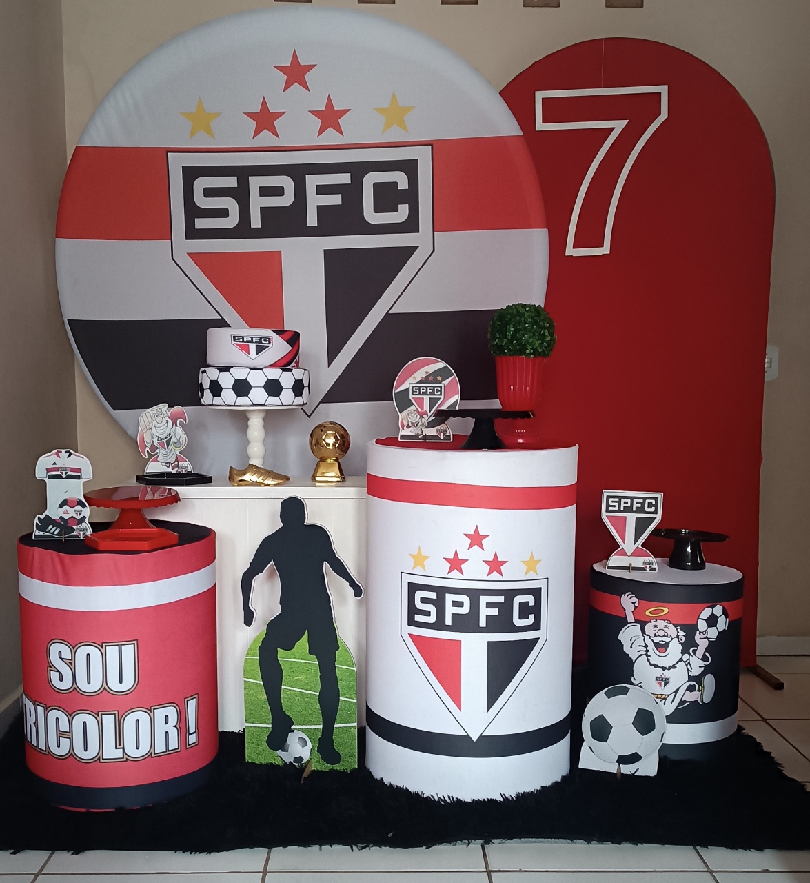 Tema Futebol São Paulo Kit G - Mary decorações 