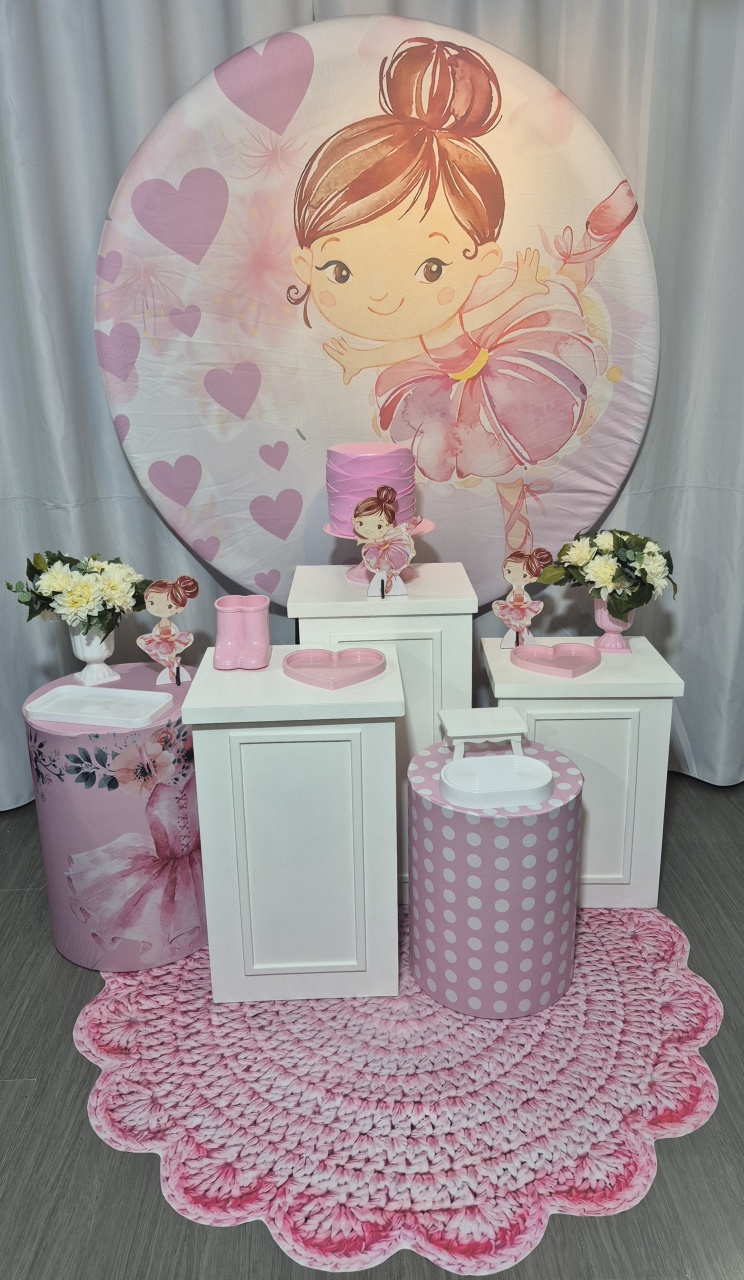 Bailarina Mesa E Cilindros - Mb festas & decorações