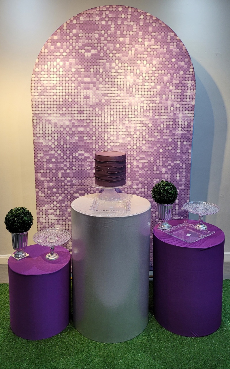 Romanos Roxo Com Prata - Mb festas & decorações