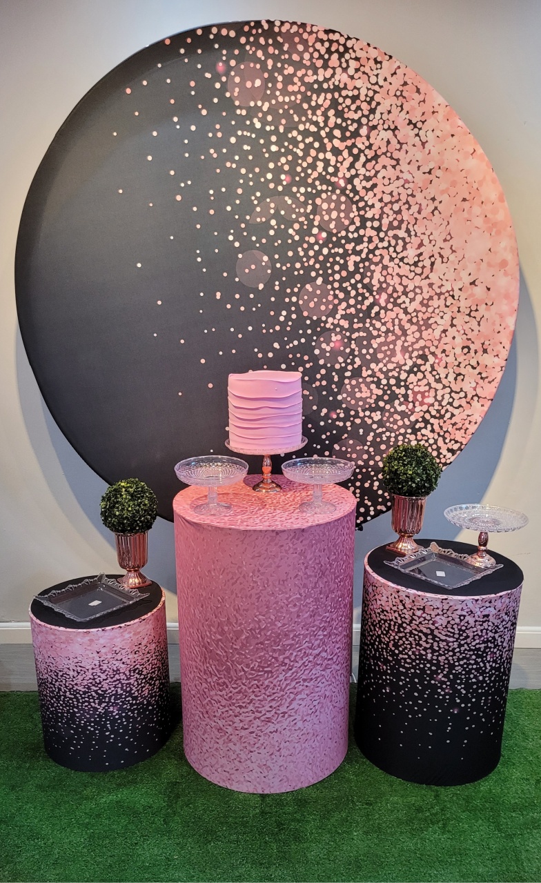 Preto Com Rosa - Mb festas & decorações