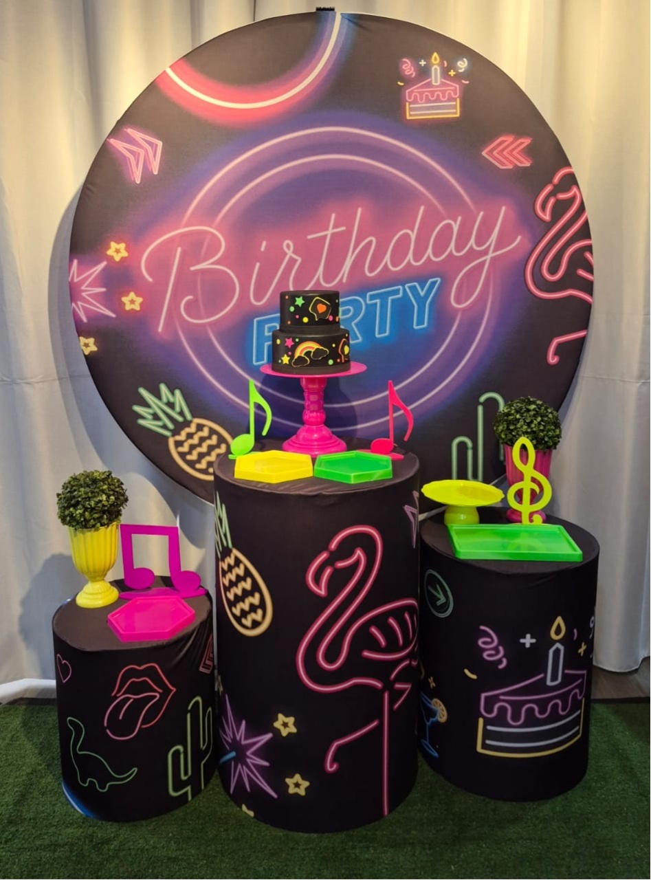 Happy Birthiday Neon - Mb festas & decorações