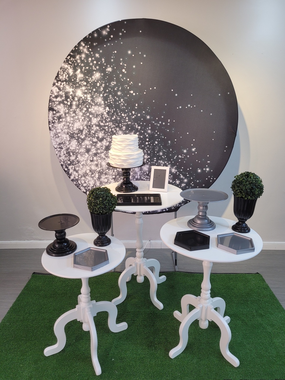 Branco, Preto E Prata - Mb festas & decorações