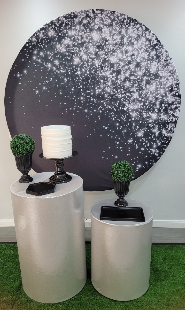 Preto Com Prata - Mb festas & decorações
