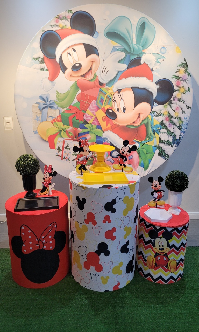 Kit Mickey E Minnie Natalinos - Mb festas & decorações
