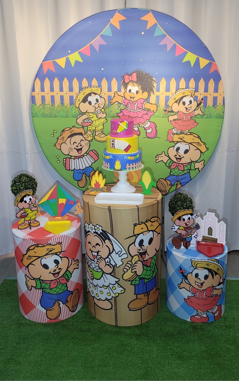 São João: Turma da Mônica - Mb festas & decorações