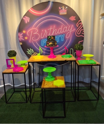 Happy Birthday Neon Super - Mb festas & decorações
