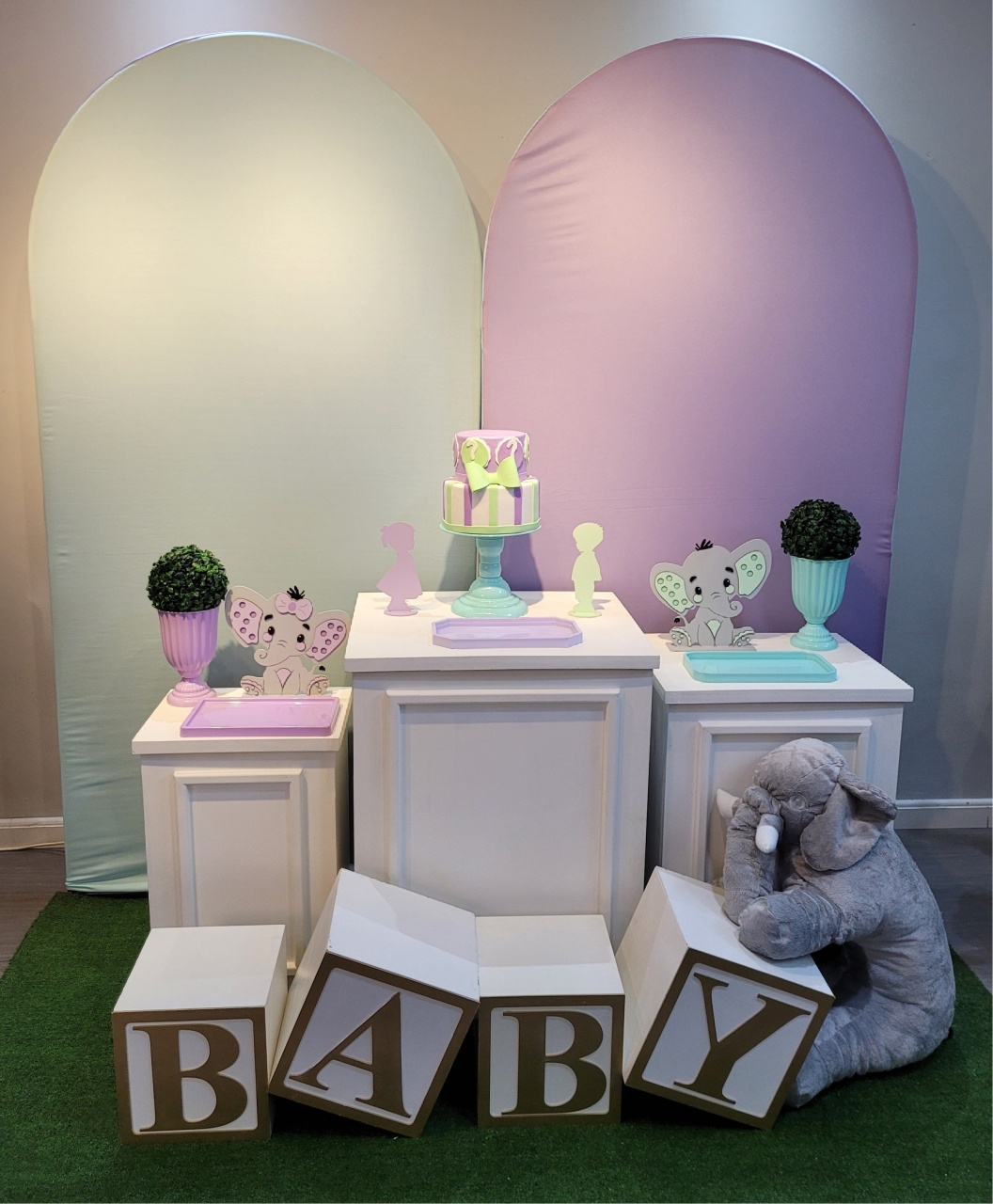 Chá de Bebê Romano Feminino - Mb festas & decorações