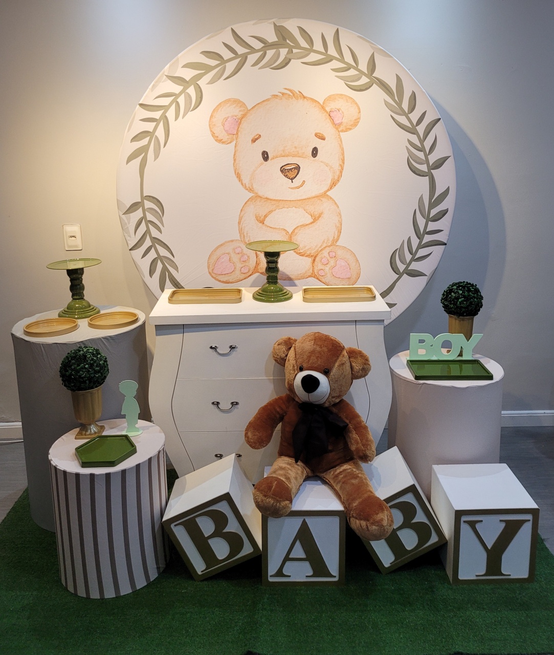 Chá de Bebê Musgo - Mb festas & decorações