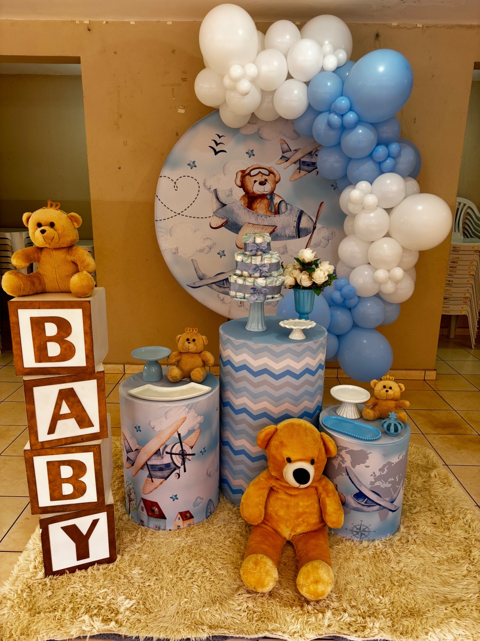 Chá de Bebe Urso Aviador 1 - Claudia Torrieri