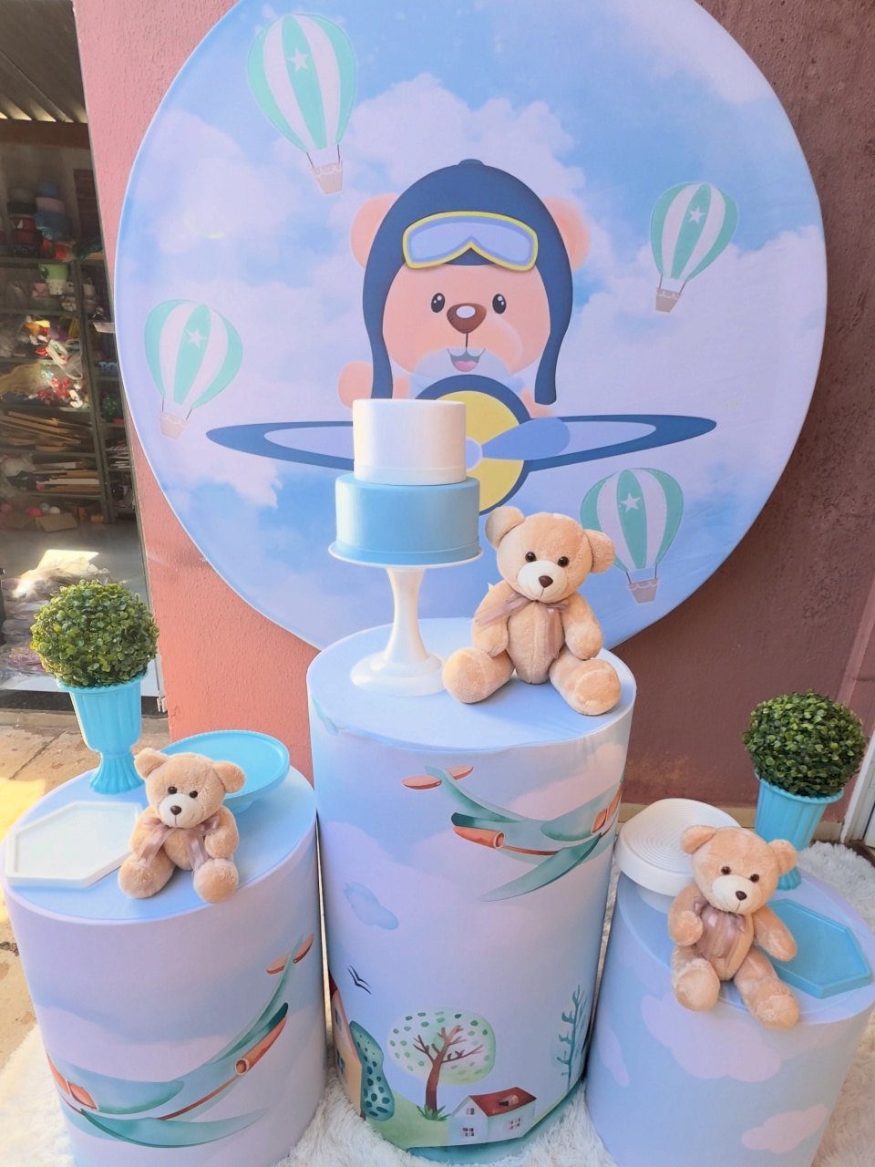 Chá de Bebê Urso Aviador Pegue E Monte 1 - Claudia Torrieri