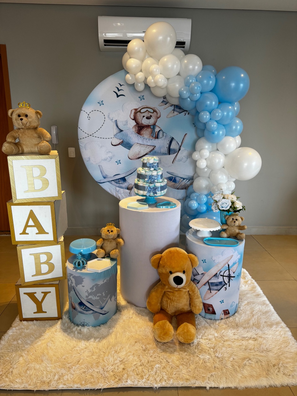 Chá de Bebê Urso Aviador - Claudia Torrieri