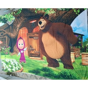 Painel Masha E O Urso - Girafa Festas