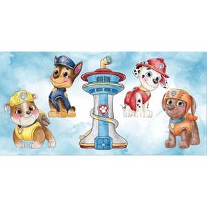Painel Patrulha Canina Aquarelado - Girafa Festas