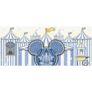 Painel Circo Do Mickey Azul - Girafa Festas