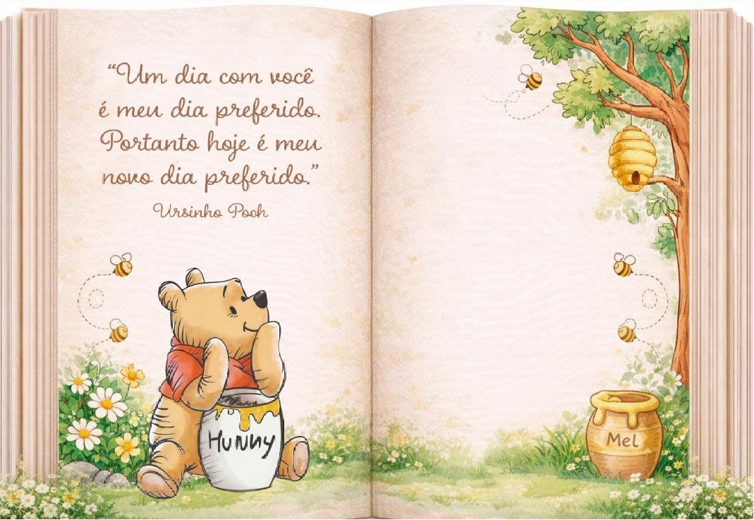 Painel Ursinho Pooh - Girafa Festas
