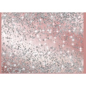 Painel Rose Com Prata  - Girafa Festas