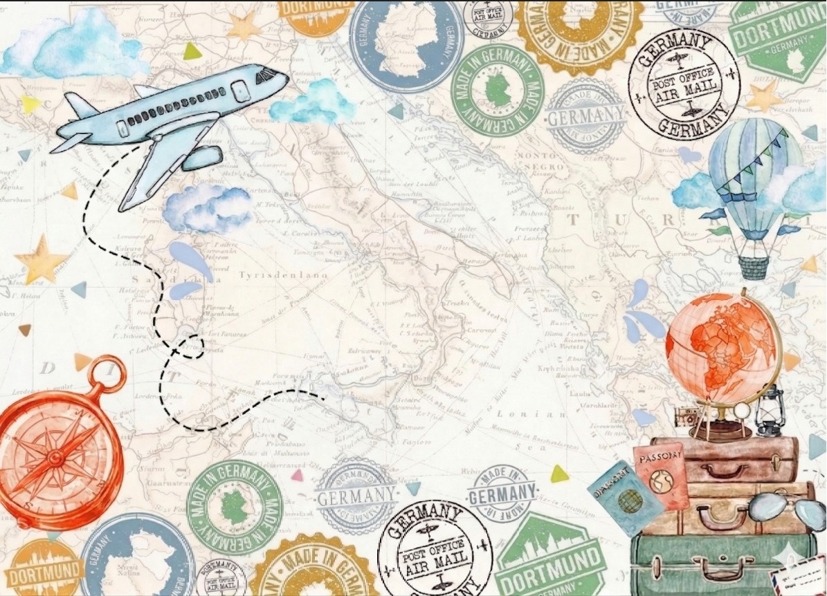 Painel Viagens - Girafa Festas