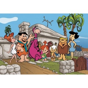 Painel Flinstones - Girafa Festas