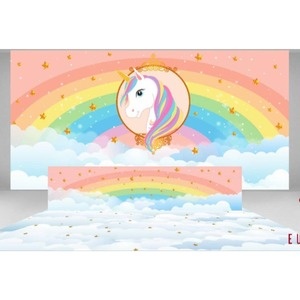 Painel Unicornio - Girafa Festas