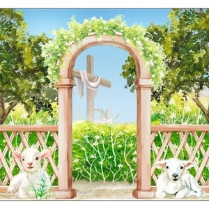 Painel Pascoa - Cordeiro - Girafa Festas