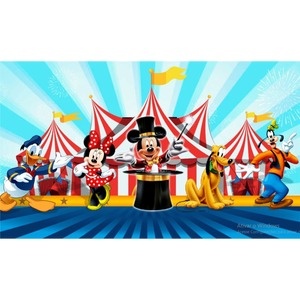 Painel Mickey Circo - Girafa Festas