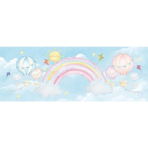 Painel Arco Iris E Baloes - Girafa Festas