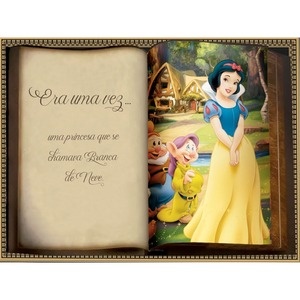 Painel Branca de Neve/Livro - Girafa Festas