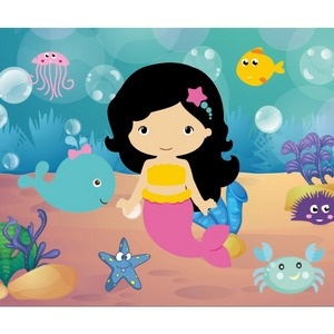 Painel Sereia - Girafa Festas