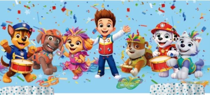 Painel Patrulha Canina Carnaval - Girafa Festas