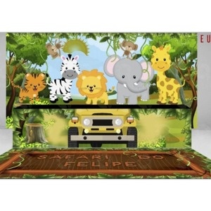 Painel Safari Baby - Girafa Festas
