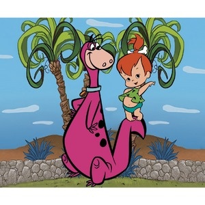 Painel Flintstones - Dino E Pedrita - Girafa Festas