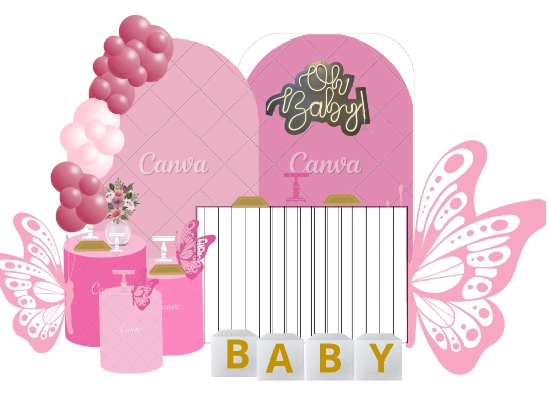 Kit Chá de Bebê Borboletas - LOLAH FESTAS 
