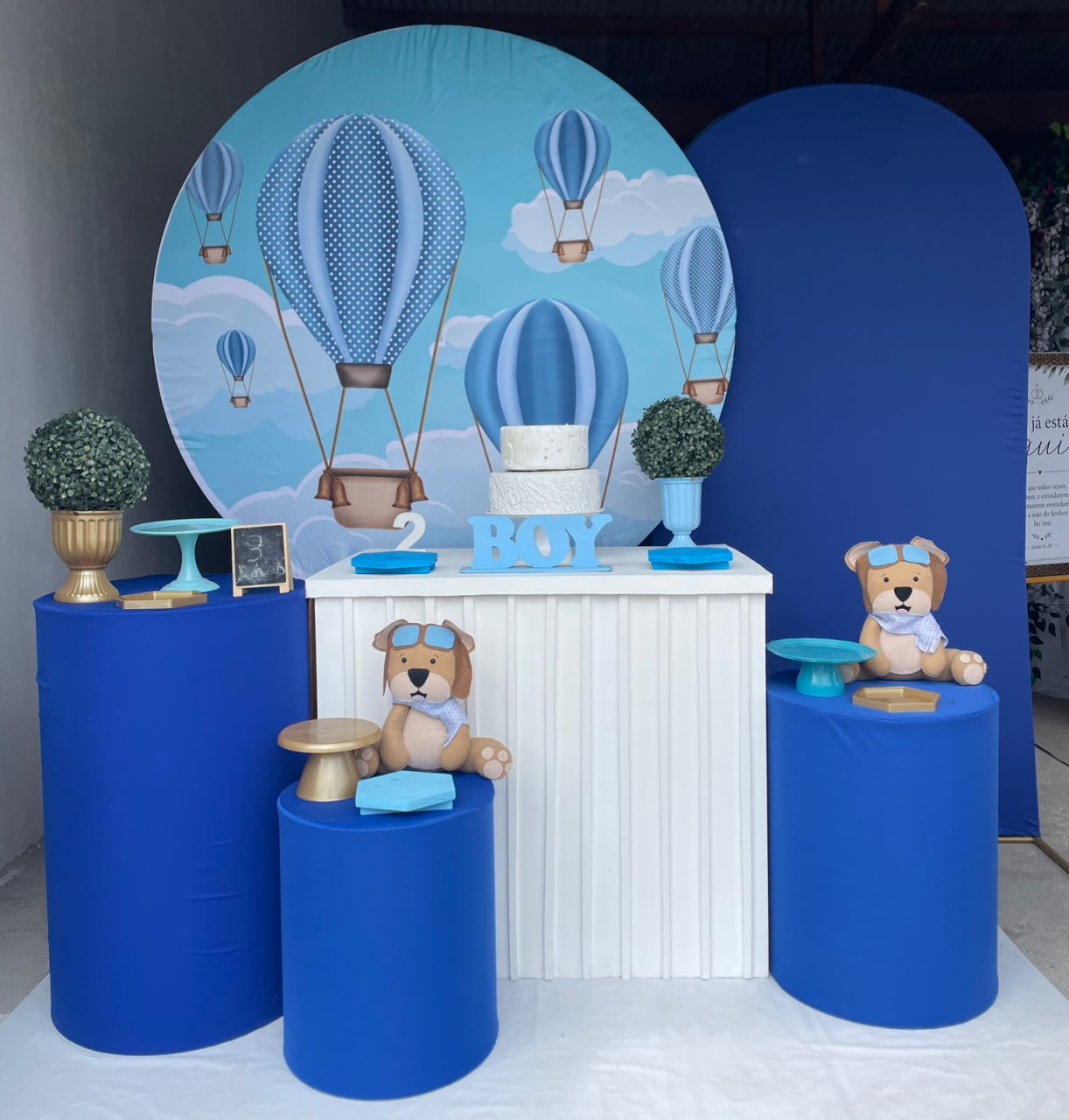 Ursinho Baloeiro Chá de Fraldas Chá de Bebê Kit Diamante 28 - Artes e Encantos locações