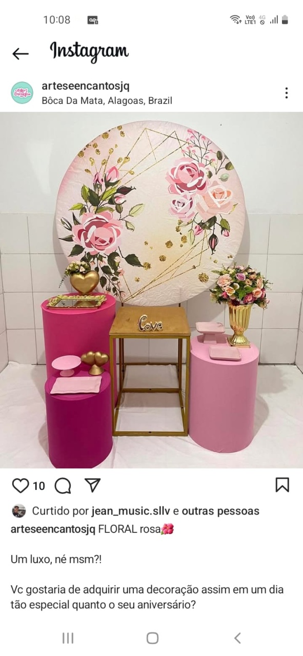 Rosa Floral Kit Ouro - Artes e Encantos locações