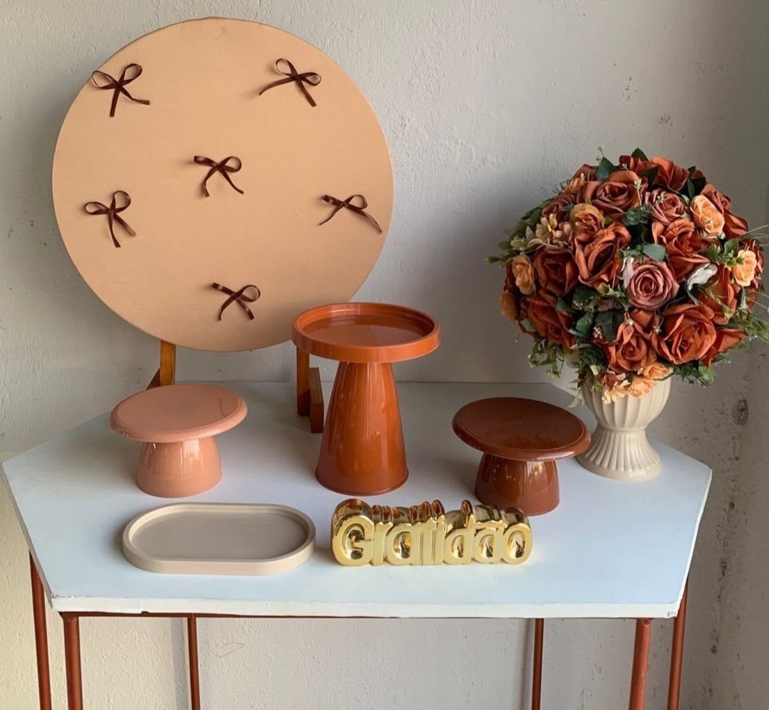 Mini Kit Marrom Com Laços Marrom Escuro - Artes e Encantos locações