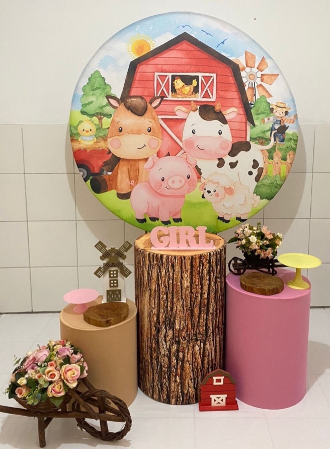 Fazendinha Menina Kit Prata + Carrocinha - Artes e Encantos locações