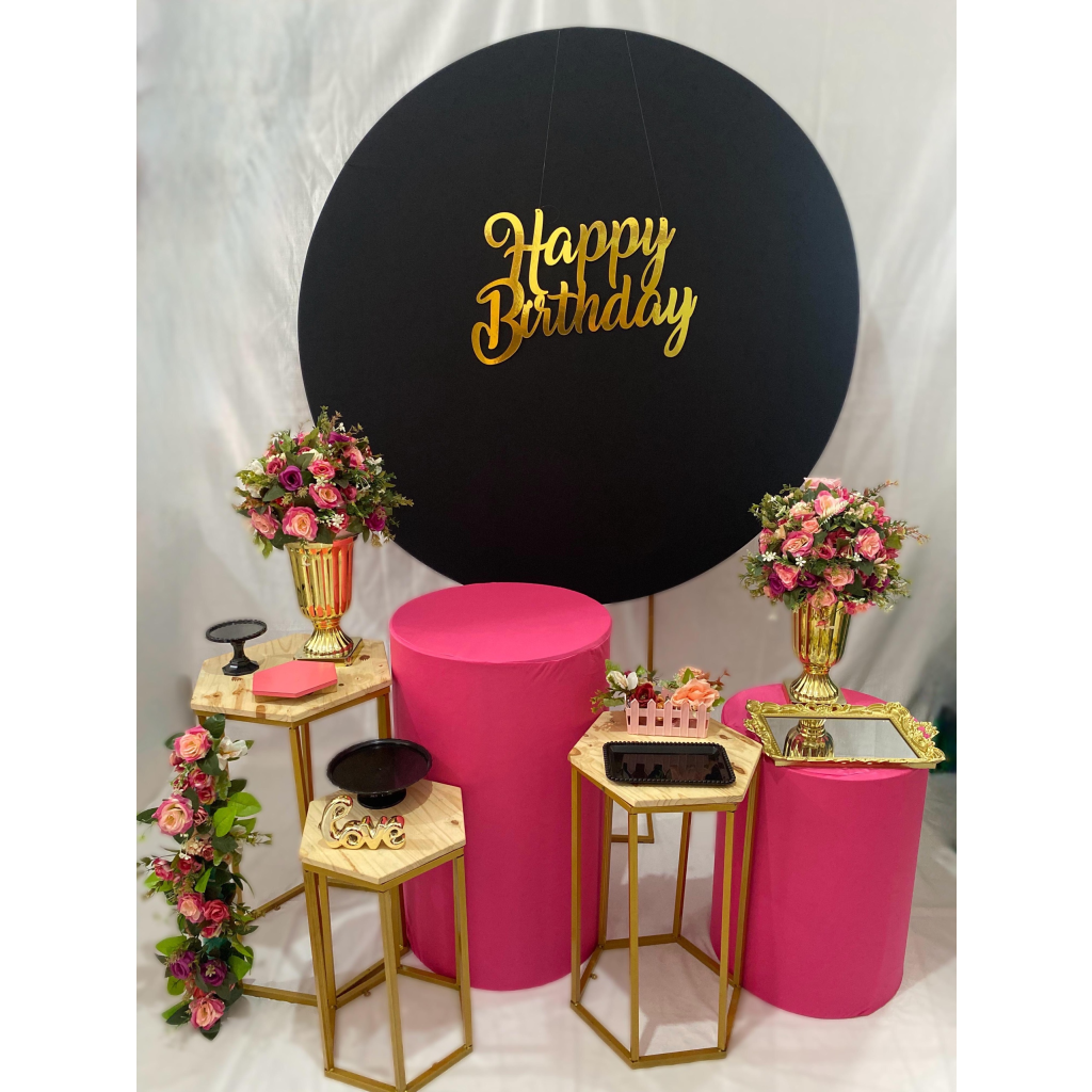Composição Preto E Rosa Pink - Artes e Encantos locações