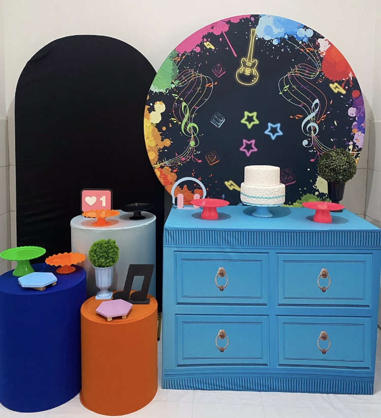 Baladinha Festa Neon Kit Diamante - Artes e Encantos locações