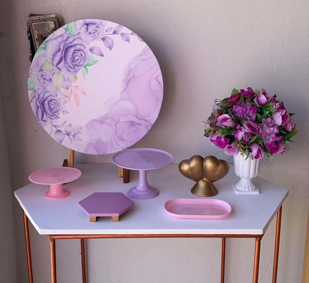 Mini Kit Floral Lilás 25 - Artes e Encantos locações