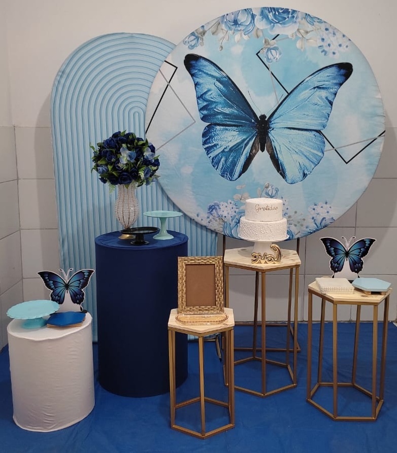 Borboleta Azul Composição - Artes e Encantos locações