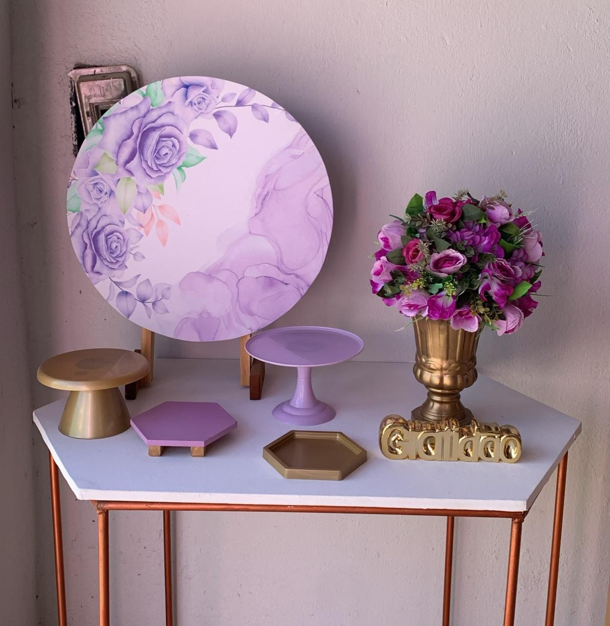 Mini Kit Floral Lilás 16 - Artes e Encantos locações