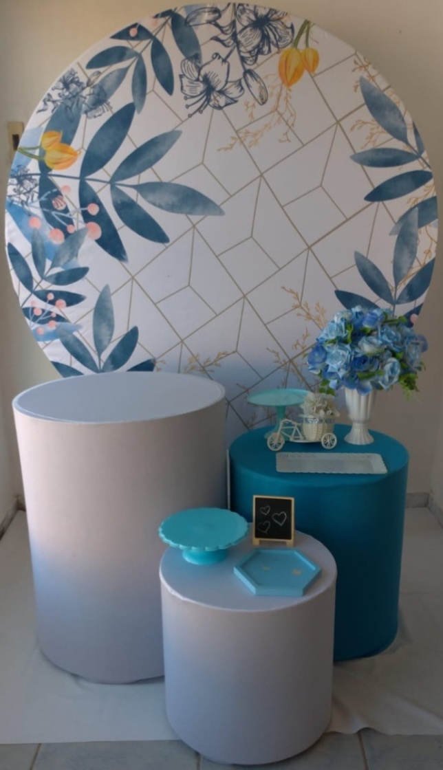 Azul Floral Kit Prata - Artes e Encantos locações
