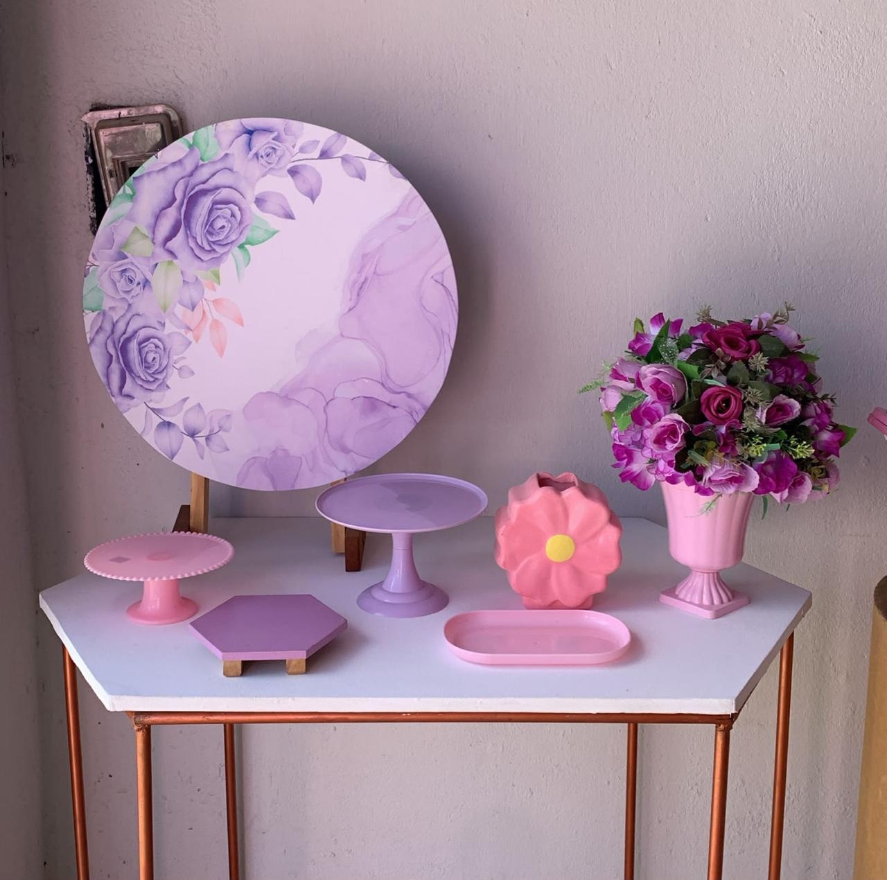 Mini Kit Floral Lilás 5 - Artes e Encantos locações