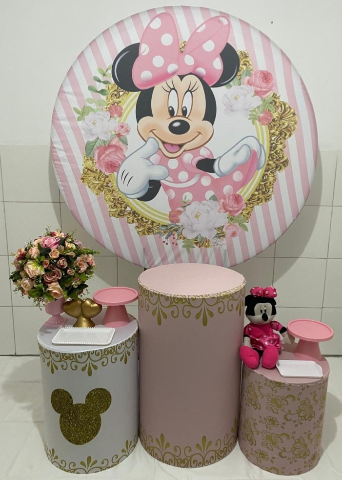 Minnie Rosa Kit Prata - Artes e Encantos locações