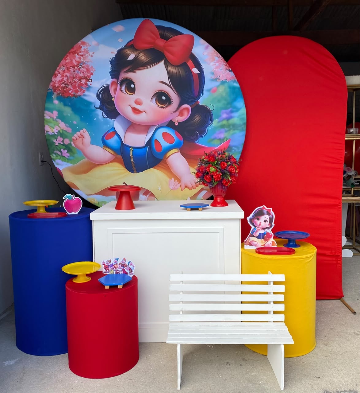 Branca de Neve Baby Kit Diamante Com Adicional de Banco Infantil 4 - Artes e Encantos locações