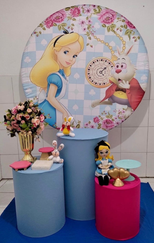 Alice No País das Maravilhas /2 Kit Prata - Artes e Encantos locações