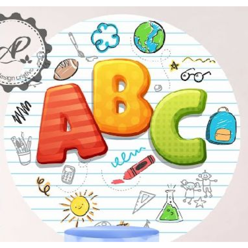 Capa Mini Painel Abc - Vermelho,Laranja,Amarelo,Azul - Artes e Encantos locações